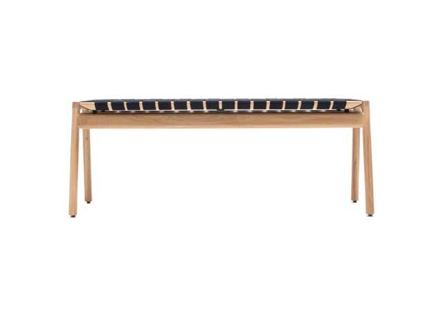 Gazzda Klupa Bench 120cm with Black Webbing