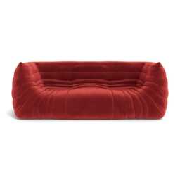 Ligne Roset Togo Medium Settee in Alcantara Goya Red