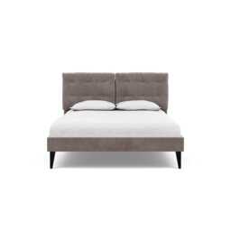 Heal's Mistral King Bed Smart Luxe Velvet Mushroom Black Feet