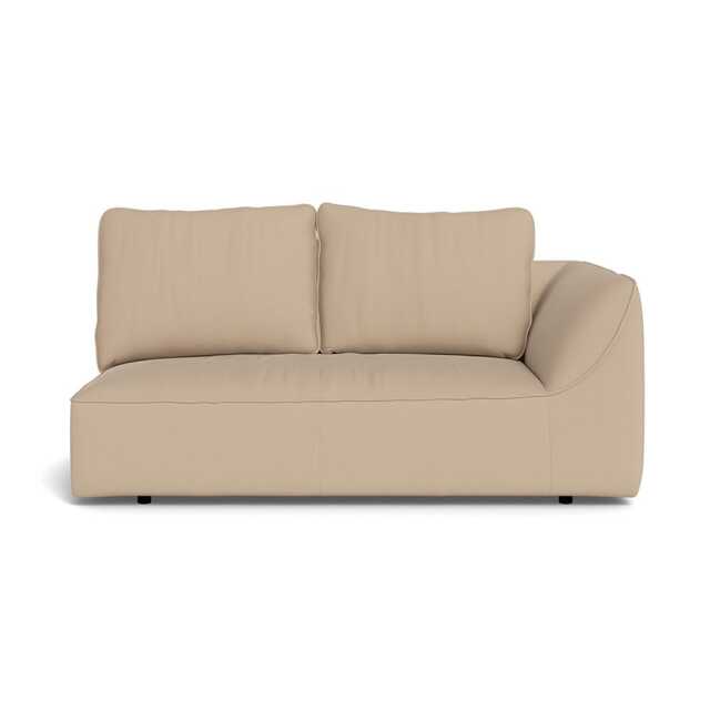 Heal's Morven Right Hand Facing 2 Seater Unit Capelo Linen-Cotton Bamboo Black Feet