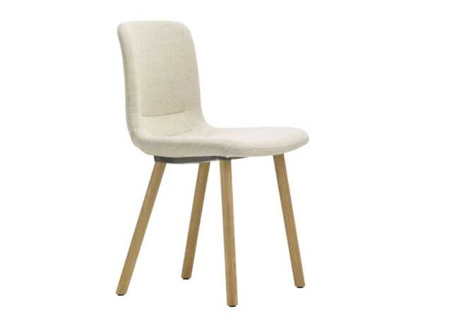 Vitra Hal Soft Wood Chair Credo Cream Natural Oak Legs - image 1