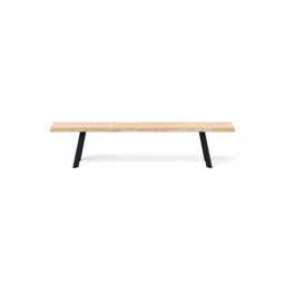 Heal's Madrid Bench 200x35cm White Oak Natural Edge Filled