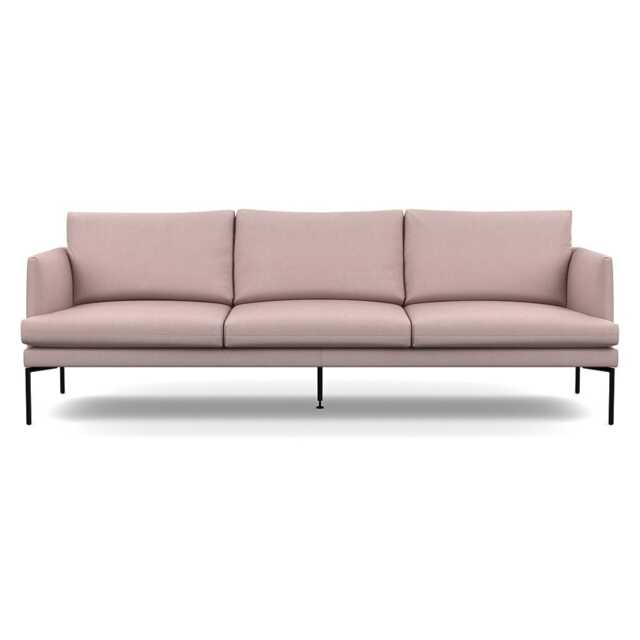 Heal's Matera 4 Seater Sofa Siena Cotton Dusky Pink Black Feet