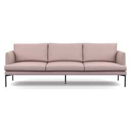 Heal's Matera 4 Seater Sofa Siena Cotton Dusky Pink Black Feet