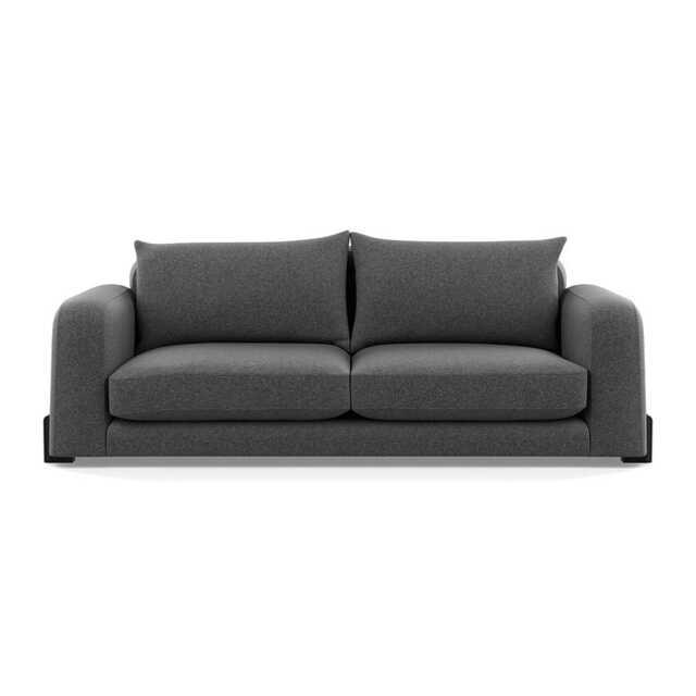 Heal's Nuvola 4 Seater Sofa Melton Wool Granite Black Beech Feet