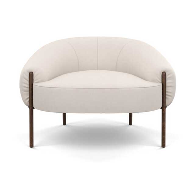 Heal's Isola Armchair Siena Cotton Natural Bronze Feet