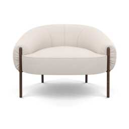 Heal's Isola Armchair Siena Cotton Natural Bronze Feet