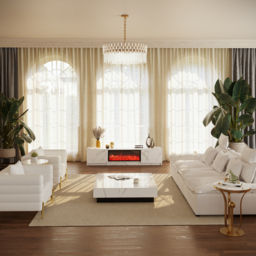 2780mm Modern White Leath-Aire 3 Seater Deep Sofa with Adjustable Backrest Sailboat - thumbnail 3