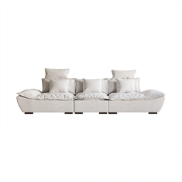 2780mm Modern White Leath-Aire 3 Seater Deep Sofa with Adjustable Backrest Sailboat - thumbnail 9