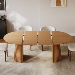 1200mm–2000mm Solid Wood Extendable Dining Table with 4 Chairs - thumbnail 5