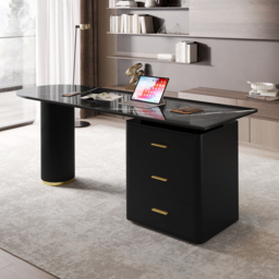 "Modern Sintered Stone Top Office Writing Desk with 3-Drawer(71"")"