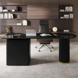 "Modern Sintered Stone Top Office Writing Desk with 3-Drawer(71"")" - thumbnail 4