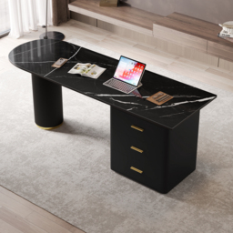 "Modern Sintered Stone Top Office Writing Desk with 3-Drawer(71"")" - thumbnail 5