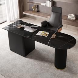 "Modern Sintered Stone Top Office Writing Desk with 3-Drawer(71"")" - thumbnail 2