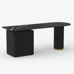 "Modern Sintered Stone Top Office Writing Desk with 3-Drawer(71"")" - thumbnail 9