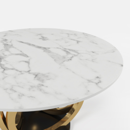 Dining Set 1350mm Modern Style Round Sintered Stone Dining Table with 4 Chairs - thumbnail 8