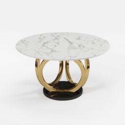Dining Set 1350mm Modern Style Round Sintered Stone Dining Table with 4 Chairs - thumbnail 9