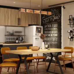 Rowen Rustic 4-Light LED Linear Rust Wood & Metal Island Pendant Light - thumbnail 3