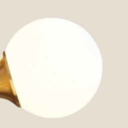 Brass 4-Light Semi-Flush Mount Ceiling Light Globe Shade Mini Chandelier Ceiling Light - thumbnail 8