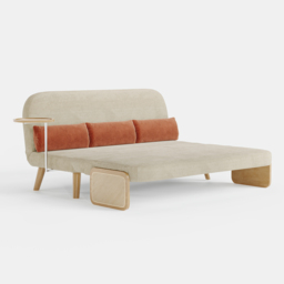 Mid-Century Modern Rattan Daybed Sofa Bed Convertible Sleeper Lounge Chair Folding - thumbnail 8