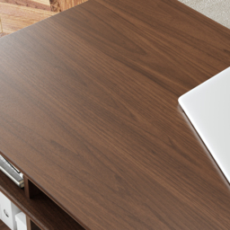 Mid-Century Solid Wood Home Office Desk with 6 Drawers Walnut Executive Writing Desk (160 cm) - thumbnail 9