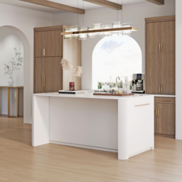 180 cm Modern Glossy Sintered Stone Kitchen Island with Adjustable Storage & Towel Rack - thumbnail 7