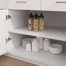 180 cm Modern Glossy Sintered Stone Kitchen Island with Adjustable Storage & Towel Rack - thumbnail 9
