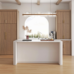 180 cm Modern Glossy Sintered Stone Kitchen Island with Adjustable Storage & Towel Rack - thumbnail 5