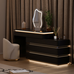 "47"" Smart Makeup Vanity Set Retractable  Dressing Table with Mirror & Lights" - thumbnail 2