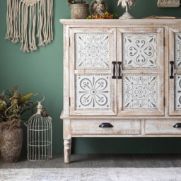 Distrate 1500mm French Country Distressed White Sideboard Buffet with Drawers&Shelves - thumbnail 3