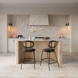1830mm Kitchen Island Sintered Stone Top with Storage NaturalModern - thumbnail 3