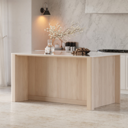1830mm Kitchen Island Sintered Stone Top with Storage NaturalModern - thumbnail 5