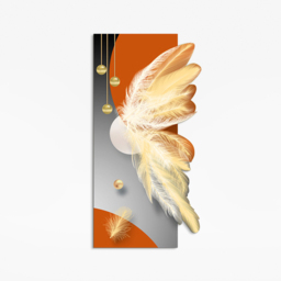 Modern Abstract LED Wall Art with Backlit Light Unique Feather Design for Living Room Home Decor - thumbnail 7