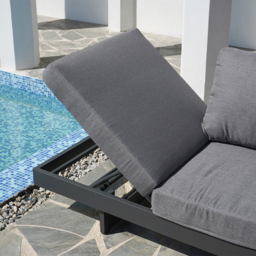 4 PCS L Shaped Outdoor Sectional Sofa Set Modern Yard & Patio Furniture for 6 Person in Gray Cushion & Pillow Included - thumbnail 8