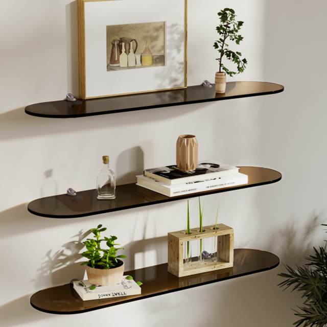 3-Tier Acrylic Wall Mounted Storage Racks Floating Shelves - image 1