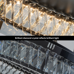 Crystal Dimmable Ceiling Lights 3 Modes LED Flush Mount Light with Remote Control - thumbnail 8
