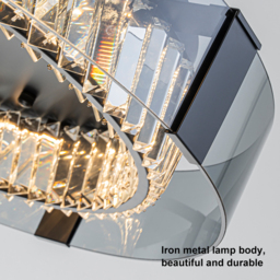 Crystal Dimmable Ceiling Lights 3 Modes LED Flush Mount Light with Remote Control - thumbnail 9