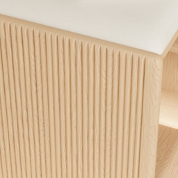 Modern Leather Upholstered Entryway Bench in Natural Wood Shoe Storage (1200mm Wide) - thumbnail 9