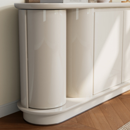 Modern 160 cm Faux Travertine Sintered Stone Sideboard - thumbnail 9