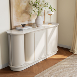 Modern 160 cm Faux Travertine Sintered Stone Sideboard - thumbnail 5