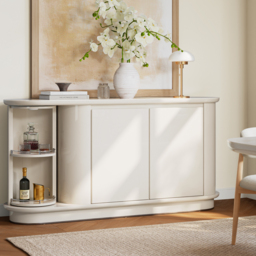 Modern 160 cm Faux Travertine Sintered Stone Sideboard - thumbnail 2