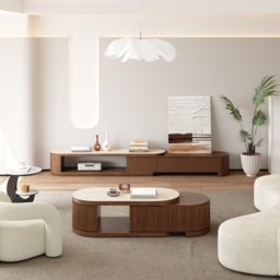 Velar 120 - 170 cm Extendable Sintered Stone Top Coffee Table with Storage - thumbnail 6