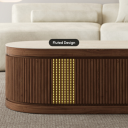Velar 120 - 170 cm Extendable Sintered Stone Top Coffee Table with Storage - thumbnail 9