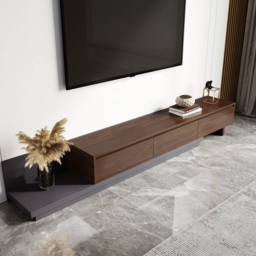 Fero Walnut Extendable TV Stand with 3 Drawers(200 - 360 cm) - thumbnail 6