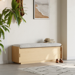 2 Doors Shoe Storage Entryway Bench Wooden Shoe Rack (1350mm) - thumbnail 1
