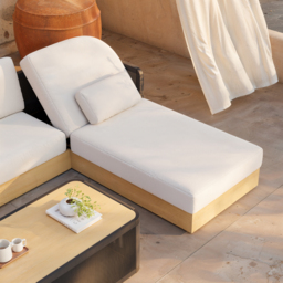 Black Woven Outdoor Sectional Sofa Set with Adjustable Reclining Chaise and Coffee Table 4-Piece Patio Set - thumbnail 4