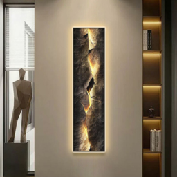Modern Abstract LED Wall Art with Backlit Light Unique Textured Design for Living Room Home Decor - thumbnail 9