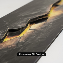 Modern Abstract LED Wall Art with Backlit Light Unique Textured Design for Living Room Home Decor - thumbnail 6