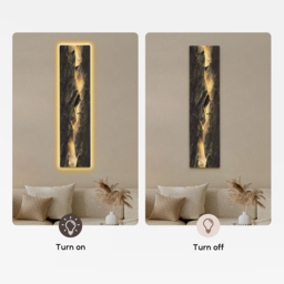 Modern Abstract LED Wall Art with Backlit Light Unique Textured Design for Living Room Home Decor - thumbnail 4