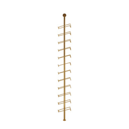 Industrial Gold Floor Wine Rack Metal 4 Piece 48-Bottle Vertical Tall Wine Rack - thumbnail 5
